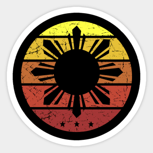 Philippines Three Stars and a Sun (Vintage Sunset) Sticker